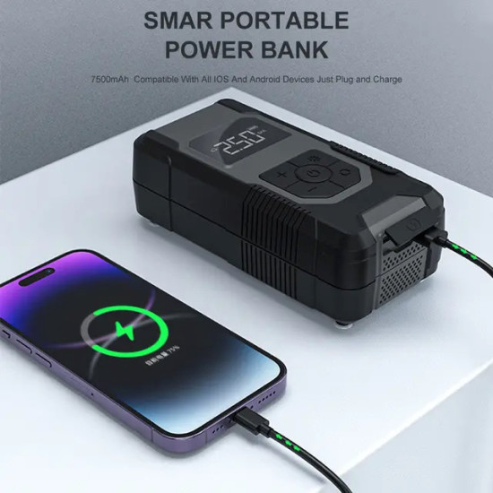 Φορητή Ηλεκτρική Τρόμπα με μπαταρία 7500 mAh 