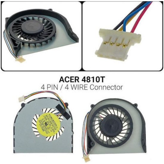 Fan for laptop Acer Aspire 4410 4810 5810 DFS400805L10T 4PIN new