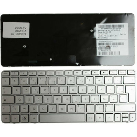 ΠΛΗΚΤΡΟΛΟΓΙΟ ΓΙΑ LAPTOP HP mini 210  622344-B31 US LAYOUT WITH FRAME SILVER NEW