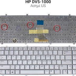 ΠΛΗΚΤΡΟΛΟΓΙΟ ΓΙΑ  LAPTOP HP PAVILLION DV5 US LAYOUT SILVER NEW