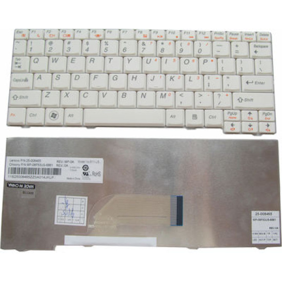 ΠΛΗΚΤΡΟΛΟΓΙΟ ΓΙΑ  LAPTOP LENOVO IdeaPad S11 S10-2 S10-2C S10-3C  US LAYOUT ΑΣΠΡΟ ΚΑΙΝΟΥΡΙΟ