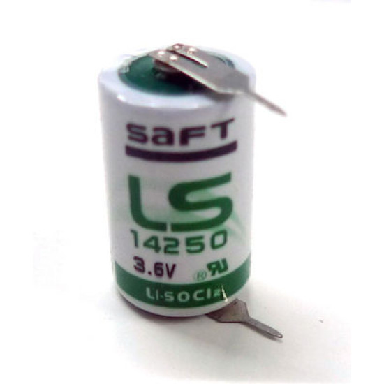 Saft LiSoCl2 LS14250 2PF 1/2AA Επαναφορτιζόμενη Μπαταρία 3.6V με Λαμάκι 1τμχ