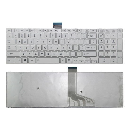 ΠΛΗΚΤΡΟΛΟΓΙΟ ΓΙΑ LAPTOP TOSHIBA SATELLITE L50D L50-A L70 L75 C70 C75 US LAYOUT WITH FRAME WHITE NEW