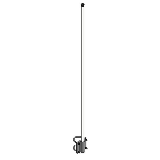 VHF Marine Antenna AV7M , 156 - 162 MHz , 50 ohm , 100 W , 2dbi , 115 cm , polyurethane foam within a fibreglass tube , Mounting bracket Aluminium , IP66