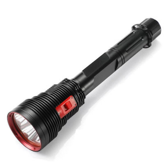 Ισχυρός Φακός κατάδυσης LED 50 watts . 4 X XHP70 LEDS , 15.000 luminances , IP68 , 200 μέτρα . Λειτουργεί με 3 ή 4 μπαταρίες 26650 ( δεν συμπεριλαμβάνονται ) . Δύο σκάλες λειτουργίας , δυνατός και χαμηλός φωτισμός.