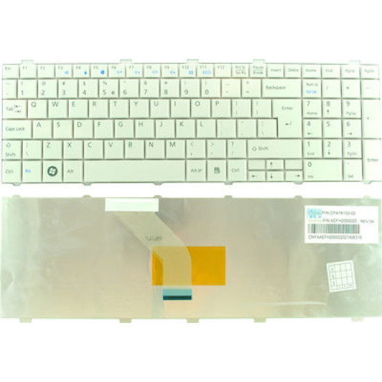 Πληκτρολόγιο Laptop Fujitsu Lifebook NH751 A530 A531 ΑΣΠΡΟ ΚΑΙΝΟΥΡΙΟ US Layout
