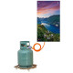  COMSYSTEM JSD18L-328 Ταχυθερμαντήρας υγραερίου LPG με υαλογραφία ποτάμι . 18 λίτρα ανά λεπτό , 34 KW . Λειτουργεί με μπαταρίες. Διαστασεις 620*340*180mm .